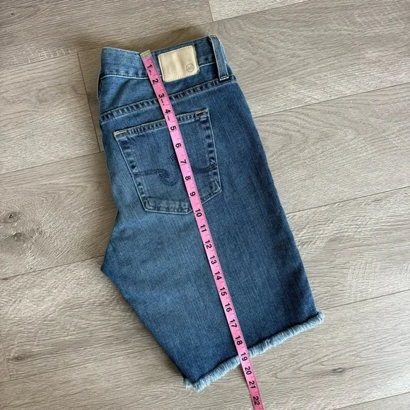 AG Adriano Goldschmied The Nikki Relaxed Skinny Denim Jean Shorts Blue Size 28 - Picture 13 of 14